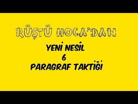 Yeni Nesil 6 Paragraf Taktiği
