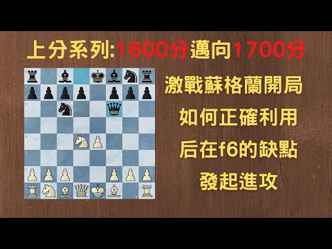 【Rey的西洋棋】激戰蘇格蘭開局 如何正確利用后在f6的缺點發起進攻 【1600分上分系列】| 国际象棋 | Chess