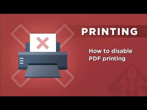 Disable PDF Printing: How to prevent a PDF from being printed