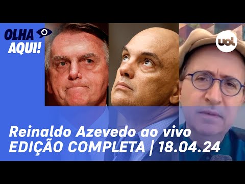 Reinaldo Azevedo ao vivo: Moraes vira alvo nos EUA, ato de Bolsonaro, protesto no DF e mais notícias