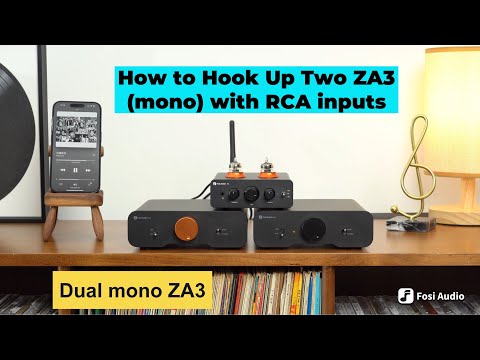How to set up a 2.0-channel system using two ZA3 (mono) with RCA inputs?