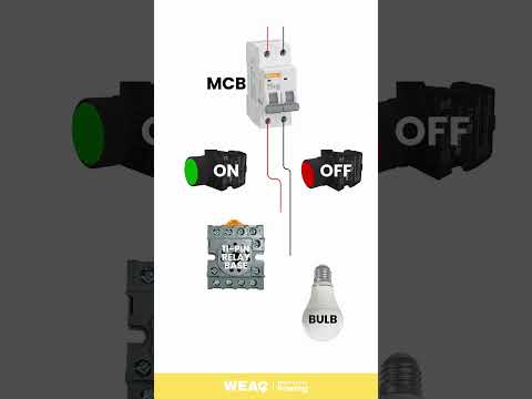 Button Switch and General Relay Connection to Control a Light | Simple Circuit Tutorial.