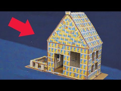 ПОСТРОИЛ ДОМ ИЗ СПИЧЕЧНЫХ КОРОБКОВ - DIY