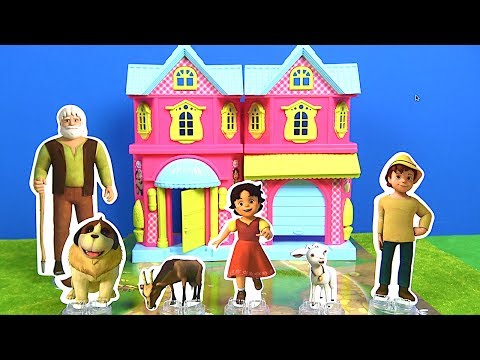 Thumbnail for Heidi Bahçeli Ev Seti açıyoruz Heidi evi içerde kim var? Heidi düşüyor Haydi çizgi filmi oyuncakları