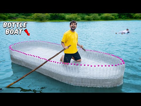 We Make Boat Using Bottles ????  - Will It Survive?