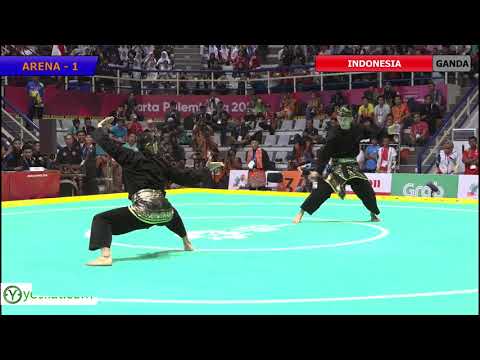 Pencak Silat Artistic Male Doubles Indonesia Finals | 18th Asian Games Indonesian 2018