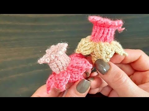 3d küpeli çiçeği nasıl yapılır / tığ işi örgü çiçek modelleri