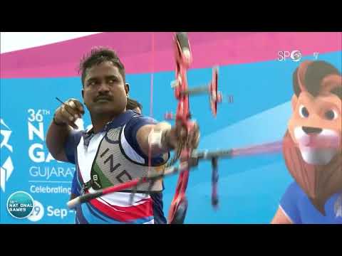 Atanu Das Winning the 36th National Games Gujrat 2022.