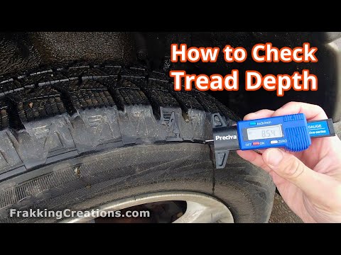 How to check tire tread depth - How to use a digital tread depth gauge