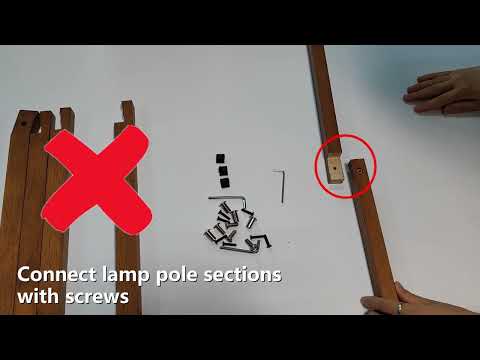 Thumbnail for Step by step | How to install Wood Tripod Floor Lampshade | Lepower