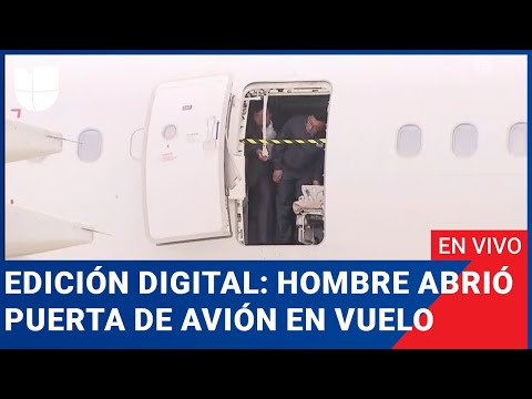 Thumbnail for Edición Digital en vivo: un hombre abre la puerta de seguridad de un avión en pleno vuelo