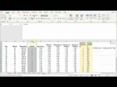 Thumbnail for K means Clustering Demo in Excel part2
