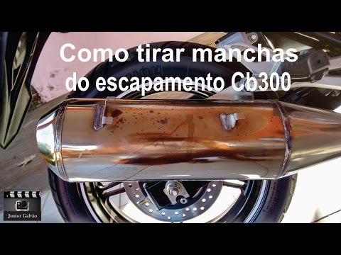 Como tirar manchas e amarelados do escapamento CB300r