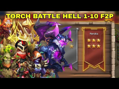 Thumbnail for TORCH BATTLE HELL 1-10 F2P | 100% WIN | BEST BUILD | CASTLE CLASH