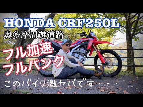 Thumbnail for CRF250L 奥多摩周遊道路で上り下り徹底的インプレッション！トコトコ走りからフル加速フルバンクまで全てやってみた【レンタルバイク出たもの勝負byまさチャンネル】