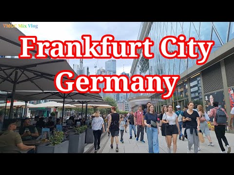 Walking Tour in a Cool City of Frankfurt, Germany. ????????