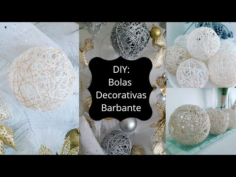 Bolas de Barbante decorativas| Decoração Barata| Dica de Decoração de Natal