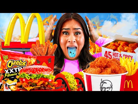 Eating the SPICIEST FOOD From Every Fast Food Restaurant!
