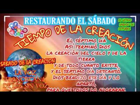 CELEBRACIÓN DEL SÁBADO DÍA DE LA CREACIÓN