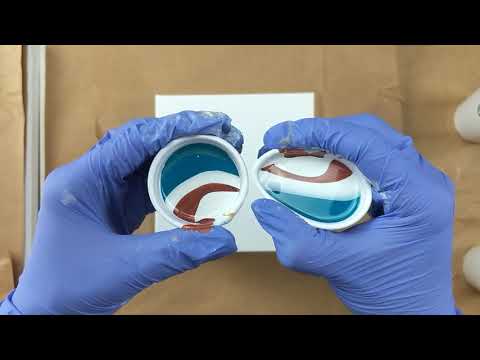 Thumbnail for (182) Acrylic Pour Kiss pour with cloud effect experiment #1