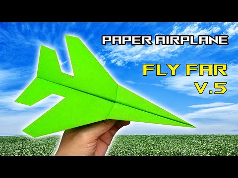 How To Make Paper Airplane that Fly Far Ver 5 || Papercraft Airplane Tutorial