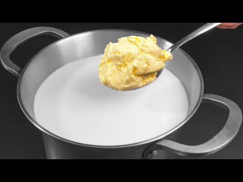 Thumbnail for Geben Sie einfach Butter in die kochende Milch! Hausgemachtes Käse Rezept in 5 Minuten