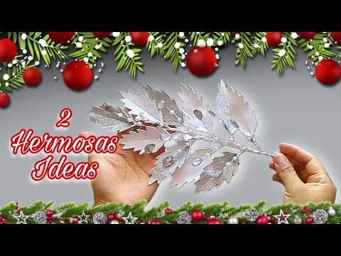 ???? COMO HACER RAMAS NAVIDEÑAS MUY FACILES y ECONONOMICAS - ????Decoraciones NAVIDEÑAS 2022