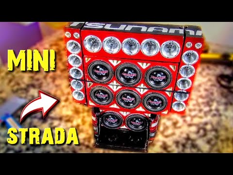 MINI PAREDÃO DE SOM AUTOMOTIVO E FUNCIONA DE VERDADE FIAT STRADA