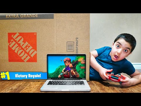 I Mailed My Little Brother In A Cardboard Box & He Played Fortnite While Getting Mailed!