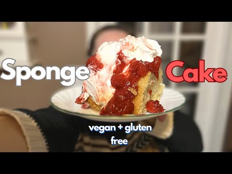 The EASIEST Sponge Cake Recipe / VEGAN + GLUTEN FREE!
