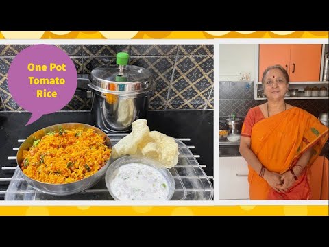 Pressure Cooker Tomato Rice I. One Pot Meal I Lunchbox Recipe I