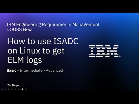 Thumbnail for How to use ISADC on Linux to get ELM logs