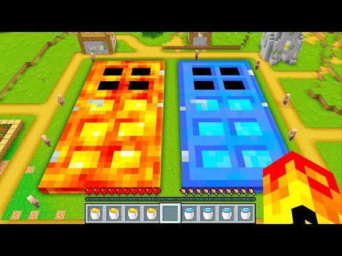 e se entrar na porta de lava e porta de água no minecraft?