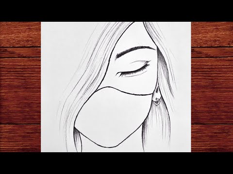 Thumbnail for Kolay Maskeli Üzgün Kız Çizimi - Bir Kız Nasıl Çizilir - Karakalem Çizimleri 2021