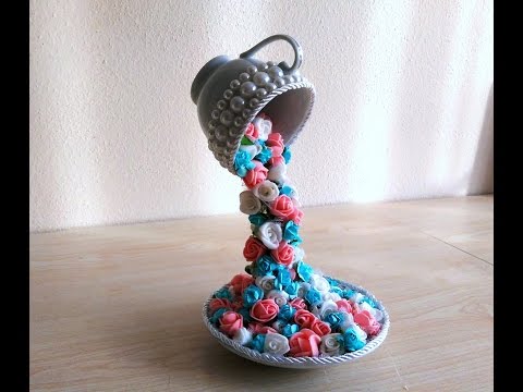 Making Flower of Waterfall in Cup -Fincandan Dökülen Çiçek Şelalesi  Yapımı