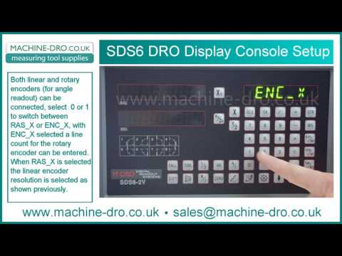 How to Enter the SDS6 Digital Readout Display DRO Console Setup Menu