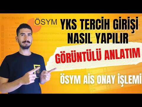 Thumbnail for YKS TERCİHİ NASIL YAPILIR ? (GÖRÜNTÜLÜ) | ÖSYM AİS TERCİH NASIL YAPILIR | Tercihleri Sisteme Girme