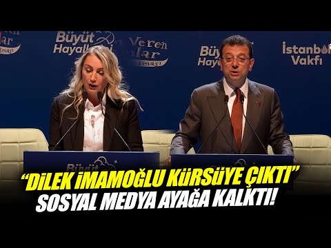 Ekrem İmamoğlu'nun Eşi Dilek İmamoğlu Kürsüye Çıktı! Sosyal Medya Ayağa Kalktı!