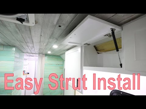 Thumbnail for Installing Cabinet Gas Struts  in RV Camper Conversion Trailer | 10" and 6" Strut Measurements
