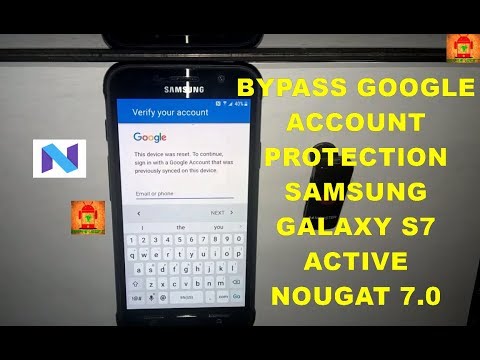 Thumbnail for Bypass Remove Google Account Frp Galaxy S7 Active G891A Nougat 7.0 Lateset Security