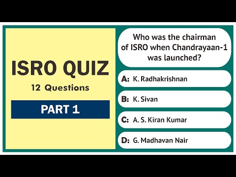 Thumbnail for ISRO Quiz - Part 1/10 | 12 Questions | Indian Space Research Organisation | India GK Quiz