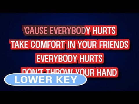 REM - Everybody Hurts | Karaoke Lower Key