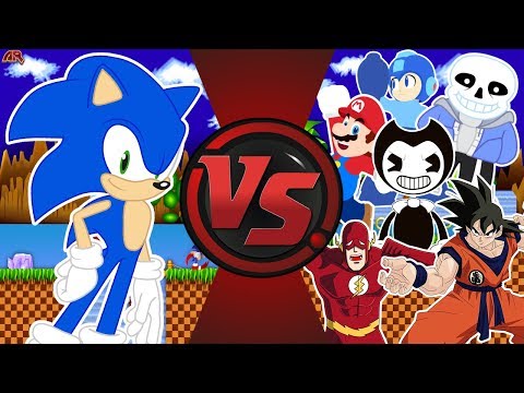 Sonic The Hedgehog vs The World! (Sonic vs Mario, Bendy, Sans, Goku, Flash, &amp; More!) Sonic Animation
