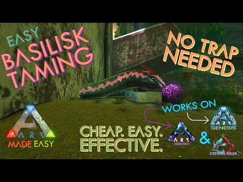 Basilisk Taming ✨Trick✨ No Trap Method | Aberration, Genesis & Crystal Isles | ARK: Made Easy