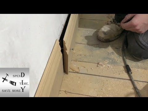 How to join skirting boards, baseboards together with a splice joint or a splayed heading joint
