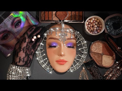 ASMR ROYAL Purple Makeup on Mannequin