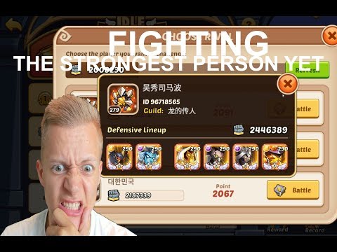 Thumbnail for FIGHTING THE STRONGEST PERSON YET - Idle Heroes PS