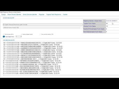 Thumbnail for 07 OKUMA AYARLARI VE OKUMA İŞLEMİ - OPTİK OLUŞTURMA, OKUMA VE ANALİZ YAZILIMI