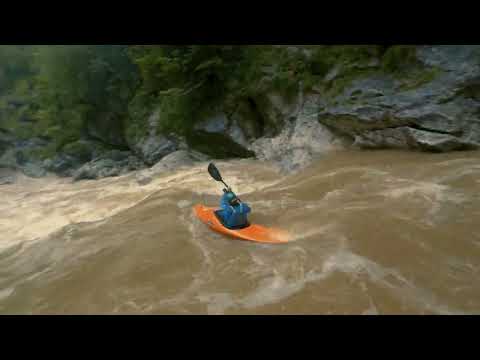 Epic Drone Footage Shows Kayaker Paddling Through Austrian Gorge