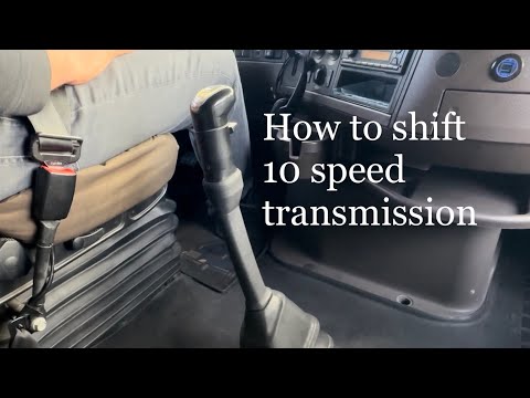 How to shift a 10 speed manual transmission on a semi truck. Tutorial step by step. Eaton Fuller.
